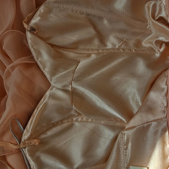 Sherri Hill peach strapless high low evening dress - Picture 8 of 8